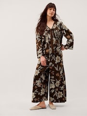 Monsoon Esther Floral Linen Blend Top - Imaginea 3 din 6