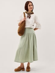 Monsoon Gaia Gingham Midi Skirt - 4的图像1｝