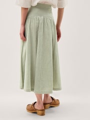 Monsoon Gaia Gingham Midi Skirt - 4的图像3｝