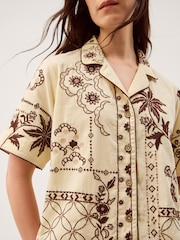 Monsoon Carly Tropical Embroidered Shirt - Imaginea 2 din 5