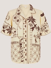 Monsoon Carly Tropical Embroidered Shirt - Imaginea 5 din 5