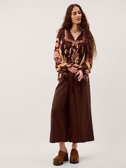 Monsoon Brown Samara Balloon Sleeve Floral Blouse - Image 3 of 5