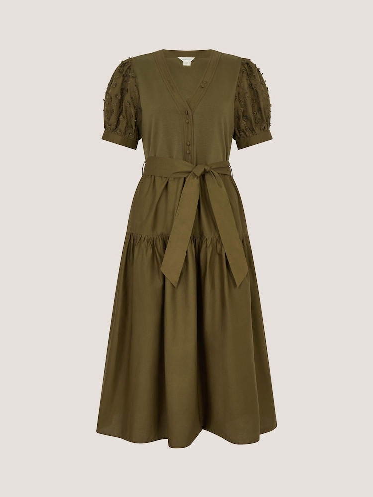 فستان متوسط الطول بأكمام منفوخة بابليك زهور Fawn من Monsoon - Image 6 of 6 فستان متوسط الطول بأكمام منفوخة بابليك زهور Fawn من Monsoon - Image 6 of 6