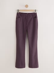 Burgundy Red Hourglass Faux Leather Bootcut Trousers - Image 5 of 7