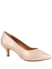 Jones Bootmaker Gold Leather Yulia Stiletto-Heeled Court Shoes - Image 2 of 5