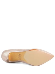 Jones Bootmaker Gold Leather Yulia Stiletto-Heeled Court Shoes - Image 4 of 5