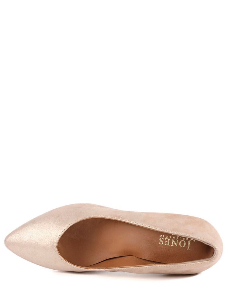 Jones Bootmaker Gold Leather Yulia Stiletto-Heeled Court Shoes - Image 5 of 5