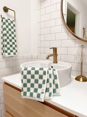 SlowTide Sage Mate Cotton Printed Patterned Bath Towel - Image 2 of 6