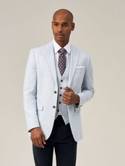 Skopes Blue Aurelio Houndstooth Check Waistcoat - Image 2 of 5