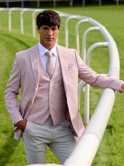 Skopes Red Aurelio Houndstooth Check Waistcoat - Image 1 of 6