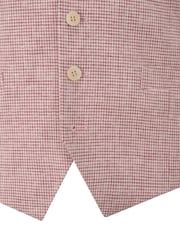 Skopes Red Aurelio Houndstooth Check Waistcoat - Image 6 of 6
