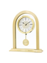 Acctim Clocks Gold Tone Colney Glass and Metal Table Clock - Image 3 of 6