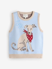 Cath Kidston Blue Dog Joy Knitted Tank Top - Image 7 of 9
