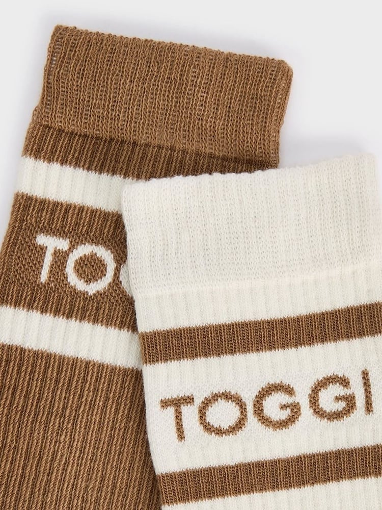 Toggi Brown Christie Crew Socks 2 Pack - Image 2 of 2