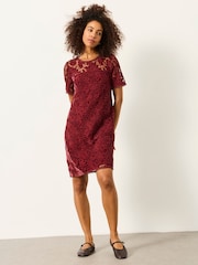 Rosa rosa - Vestido de renda FatFace - Imagem 1 de 5