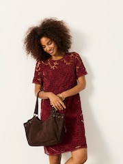 Rosa rosa - Vestido de renda FatFace - Imagem 4 de 5