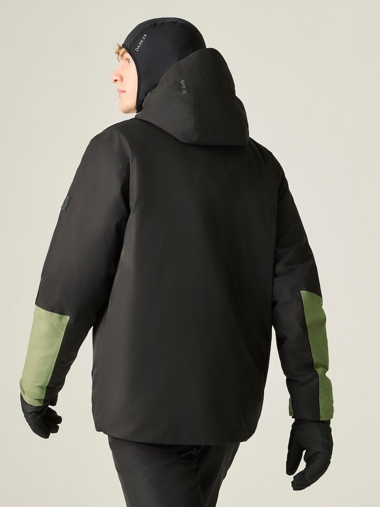 Dare 2b Black/Martini Olive Precision II Waterproof Ski Jacket - Image 2 of 6