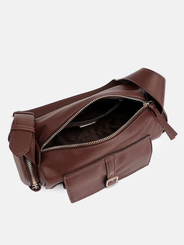 Novo Brown Alexandria Pocket Shoulder Bag - Image 4 of 4 Novo Brown Alexandria Pocket Shoulder Bag - Image 4 of 4