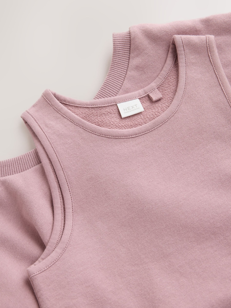 Pink Off Shoulder Sweatshirt and Joggers Set (3-16yrs) - Image 10 of 10 Pink Off Shoulder Sweatshirt and Joggers Set (3-16yrs) - Image 10 of 10