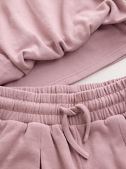 Pink Off Shoulder Sweatshirt and Joggers Set (3-16yrs) - Image 8 of 10