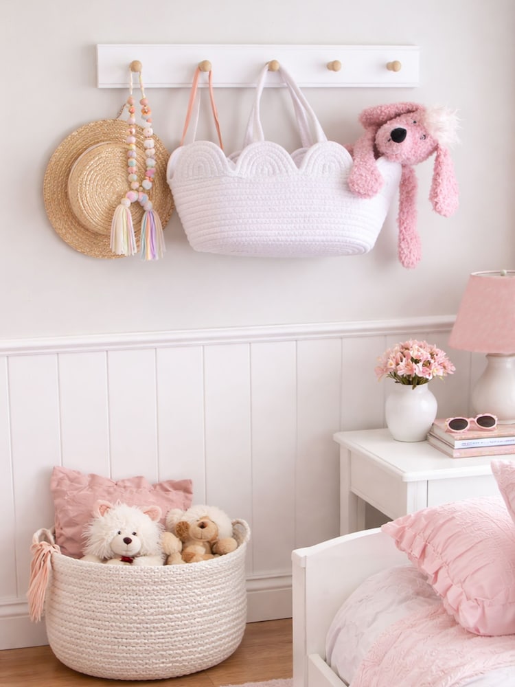Laura Ashley White Ribbed Coat Hooks - Image 1 of 3 Laura Ashley White Ribbed Coat Hooks - Image 1 of 3