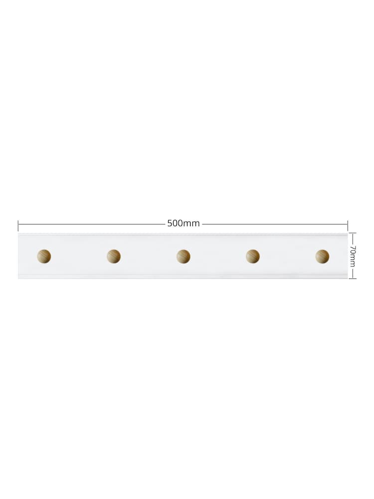 Laura Ashley White Ribbed Coat Hooks - Image 3 of 3 Laura Ashley White Ribbed Coat Hooks - Image 3 of 3