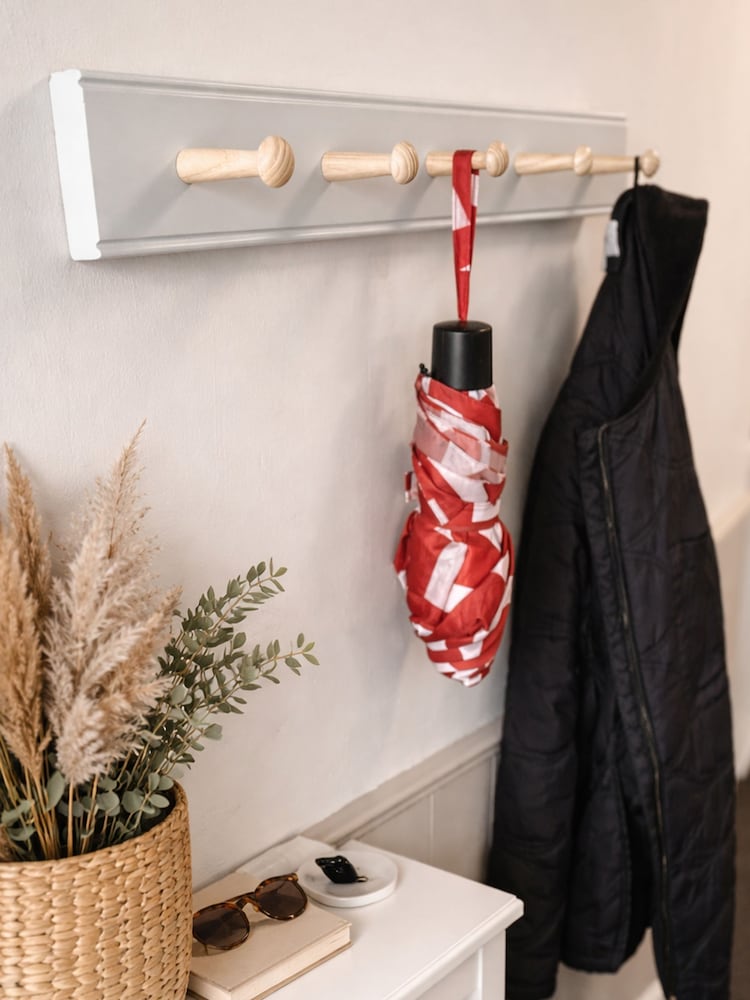 Laura Ashley Grey Ribbed Coat Hooks - Image 1 of 4