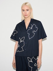 Jigsaw Blue Cut Out Embroidery Shirt - Image 1 of 5
