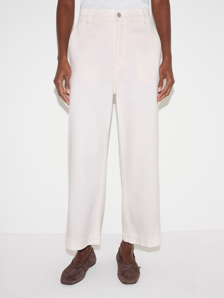Jigsaw White Hampstead Wide Leg Jeans - Image 2 of 5