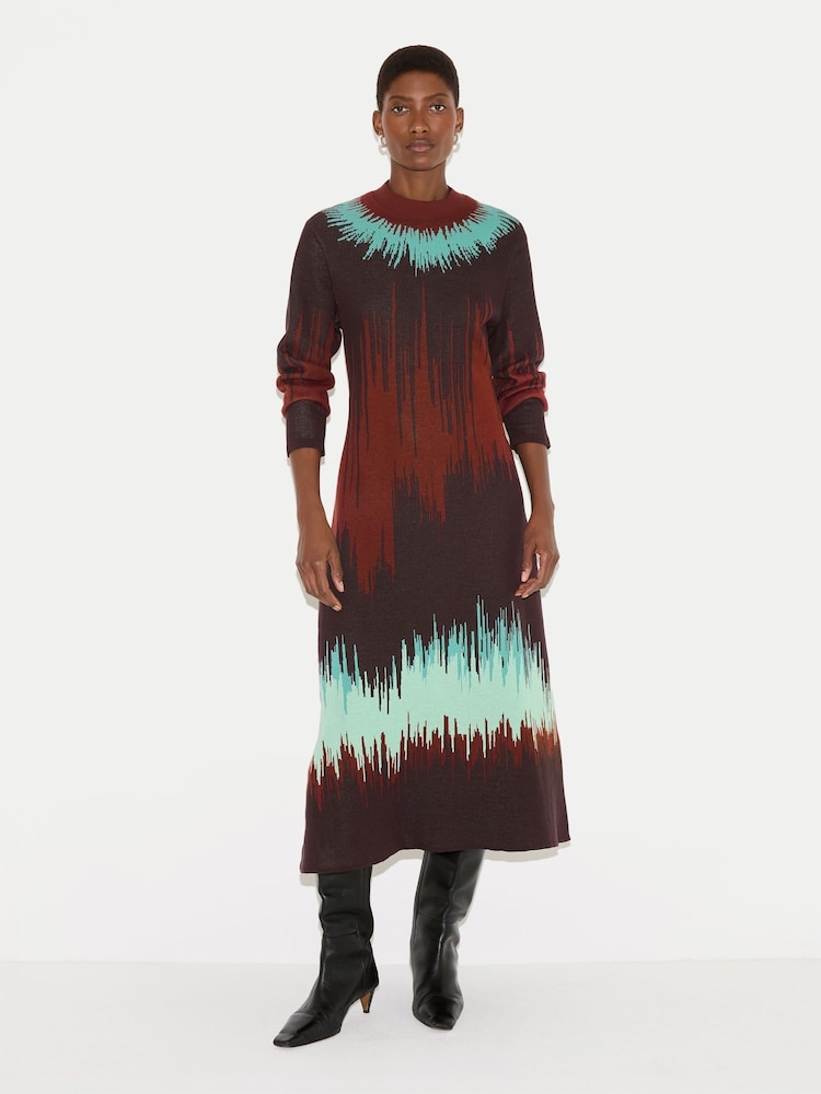 Jigsaw Tie Dye Jacquard Dress - Bild 1 von 6