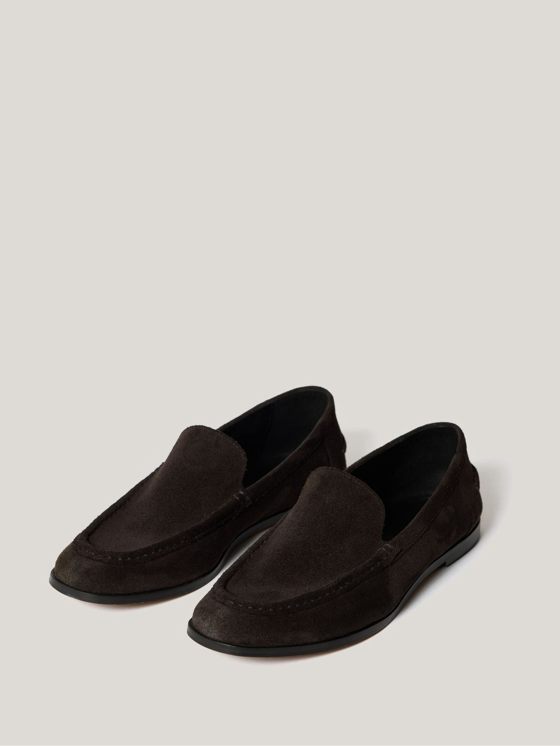 Buy Jigsaw Brown Soft Suede Moccasin Shoes from the Next UK online