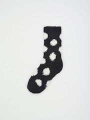 Friends Like These Cream and Black Zebra Print Cosy Slipper Socks 3 Pack - Image 3 of 7