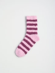 Purple Polka Dot Print - Friends Like These Kuschelige Slipper-Socken 3 er-Pack - Bild 6 von 7