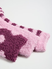 Purple Polka Dot Print - Friends Like These Kuschelige Slipper-Socken 3 er-Pack - Bild 7 von 7