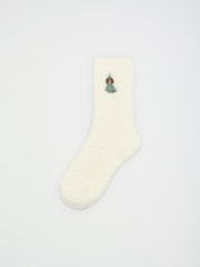 Cream and Green Christmas Dog - Friends Like These Kuschelige Slipper-Socken 3 er-Pack - Bild 5 von 7