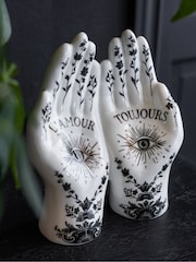 Rockett St George Black/White Ceramic Palms Ornament - Image 2 of 4