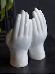 Rockett St George Black/White Ceramic Palms Ornament - Image 4 of 4