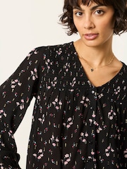 FatFace Nessie Black Rose Bud Petite Blouse - Image 3 of 6
