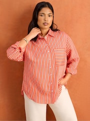Live Unlimited Red Stripe Shirt With Patch Pocket - Image 1 of 6