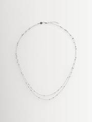 Missoma Silver Double Chain Necklace - Image 1 of 3
