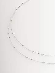 Missoma Silver Double Chain Necklace - Image 2 of 3