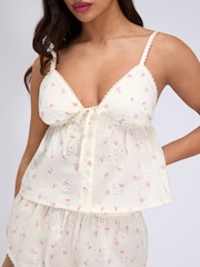 Boux Avenue White Floral Cotton Cami Pyjamas Set - Image 3 of 6