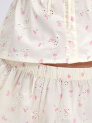 Boux Avenue White Floral Cotton Cami Pyjamas Set - Image 6 of 6