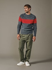 סוודר של Aubin דגם Prestwick Shetland עם מפתח עגול - תמונה 4 מתוך 5