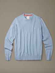 Aubin Blue Raven Cotton Crew Neck Jumper - Image 1 of 1