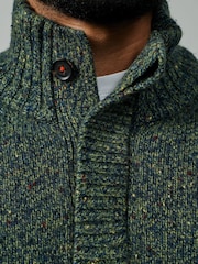 Aubin Green Firsby Conceald Button Neck Jumper - Bild 4 von 5