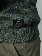 Aubin Green Firsby Conceald Button Neck Jumper - Bild 5 von 5