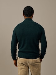 Aubin Green Pelham Zip Neck Jumper - Image 2 of 4