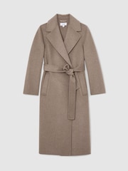 Reiss Thea Wool-Blend Double-Breasted Blind-Seam Coat with Cashmere - صورة 2 من 10