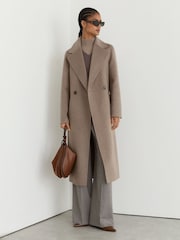 Reiss Thea Wool-Blend Double-Breasted Blind-Seam Coat with Cashmere - صورة 4 من 10